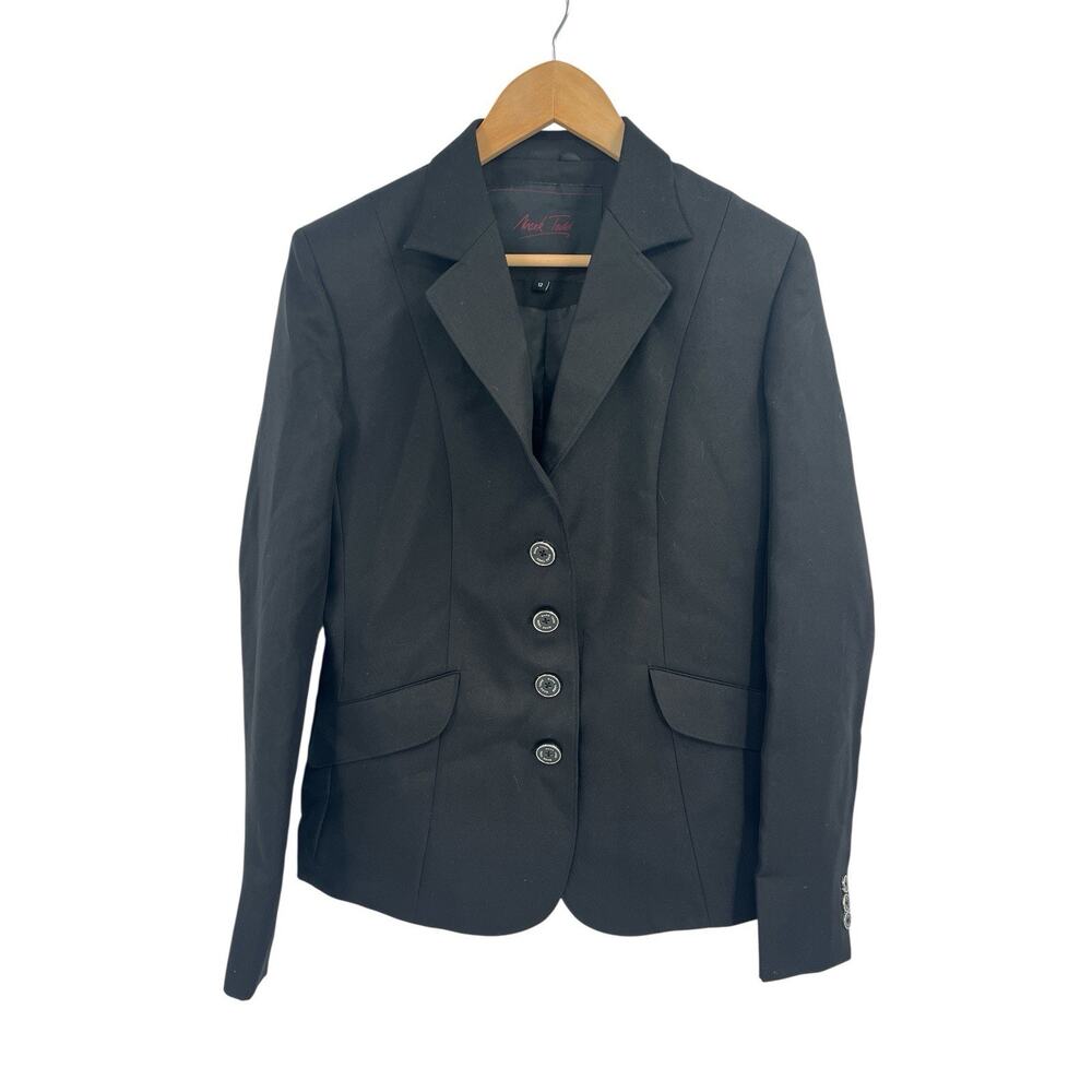 Mark Todd Black Equestrian Show Coat Size 12